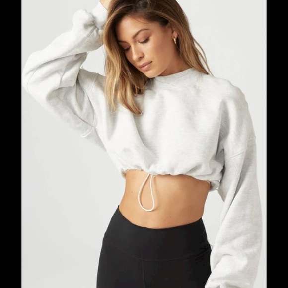 Joah brown drawstring crop - one size - Picture 1 of 4